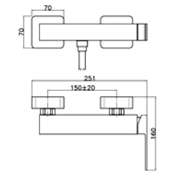 Смеситель для душа Webert Pegaso PE870102560