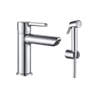 Смеситель для раковины с гигиеническим душем Shevanik S6071, хром