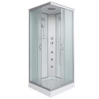 Душевая кабина Niagara Classic NG-1101-14G 90х90х215, низкий поддон 13 см, гидромассаж, стекло матовое с полкой