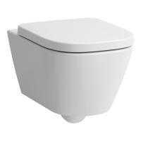 Laufen Meda Унитаз 54x36x35.5см., подвесной, безободковый, смыв Tornado, с сиденьем микролифт, цвет: белый глянцевый 8.6611.0.000.000.1