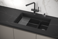Мойка для кухни Granula Kitchen Space 7304U шварц, 73х45,5 см, прямоугольная