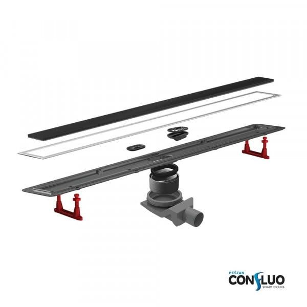Душевой лоток Pestan Confluo Premium Line 300 Black Glass, 13000290