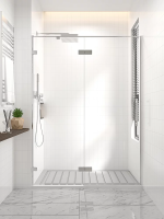 Душевая дверь распашная Veconi Premium Alassio CH, 1500х2000, хром, стекло прозрачное осветленное