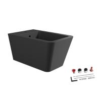 Alice Hide Square комплект:31220108 Подвесное биде, форма-квадрат, черный матовый, без сливного механизма, без крепежного набораFIX10 Набор крепежный для монтажа унитаза на инсталляцию. Состав (каждого элемента по 2шт): винт М12х20 с отверстием 6мм под 