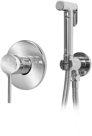 Смеситель встраиваемый с гигиеническим душем Grocenberg GB1003 Хром