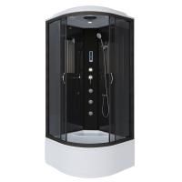 Душевая кабина Niagara Classic NG-6508-14F 90х90х215, высокий поддон 40 см, стекло тонированное, алюм черный