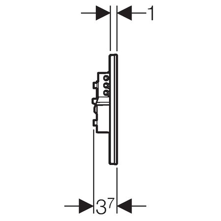 Смывная клавиша Geberit Sigma 80 116.090.SG.1