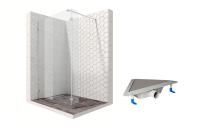 Душевая перегородка Ambassador Walk-in 15031108-ST19, свободный вход, угловой трап,120х25