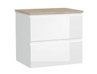 Тумба под раковину подвесная Cersanit MODUO 60 для MODUO 60 под столешницу, белый, SB-SZ-MOD60-BL/Wh