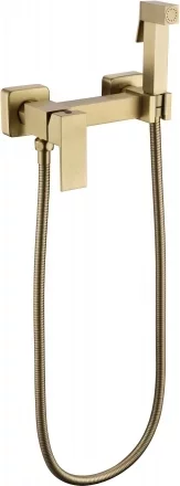 Смеситель с гигиеническим душем Grocenberg GB101N Золото матовый