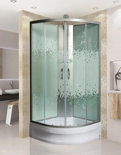 Душевая кабина без крыши Мономах Б/К 80/24 С МЗ, 800х800х2060, полукруг