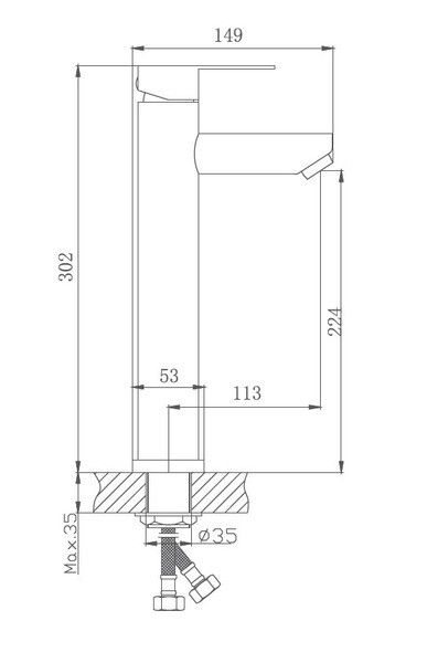 Смеситель для раковины Haiba HB11801