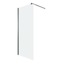 Душевая перегородка Niagara Eco NG-551-90BLACK (90х190) черный,стекло прозрачное,1 место