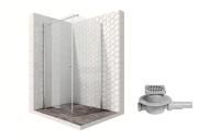 Душевой уголок Ambassador Nord 13011103-MA1, квадратный, точечный трап, 90х90