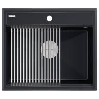 Мойка STEPIA 60, IT-GRANIT, PM115951-BLM, черный, 590х510, Paulmark