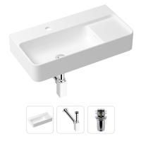 Комплект 3 в 1 Lavinia Boho Bathroom Sink 21520502: накладная фарфоровая раковина 60 см, металлический сифон, донный клапан