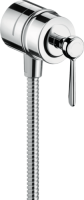 Шланговое подсоединение AXOR Montreux Fixfit Stop с рычаговой рукояткой. хром 16883000
