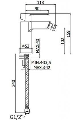 Смеситель для биде Paffoni RINGO RIN131CR