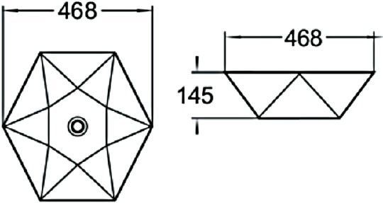 Раковина керамическая (накладная)  SantiLine SL-1058