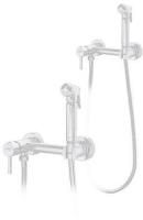 Смеситель с гигиеническим душем Hansberge H0099 Белый
