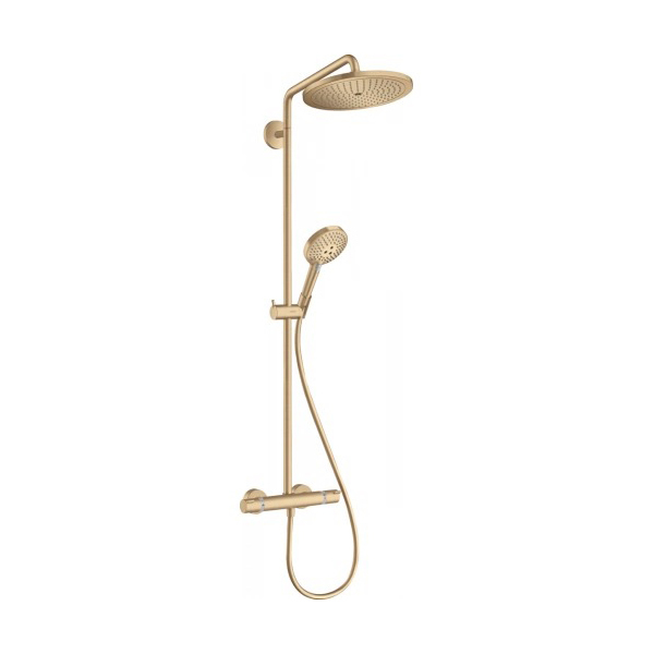 Hansgrohe Croma Select S Showerpipe 280 1jet Душевой набор с термостатом хром-черный матовый 26891340