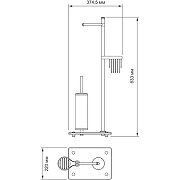 Комбинированная напольная стойка WasserKRAFT Isar K-1264NICKEL