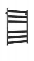 Полотенцесушитель водяной Stinox Napoli 500x800, нижнее подключение, черный матовый, 1/2" ВР (внутренняя резьба), 6 перекладин