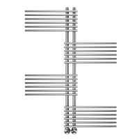 Полотенцесушитель водяной TERMINUS Европа П24 70х1200  в комплекте с вентилями 3/4 на 1/2