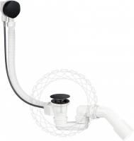 Сифон для ванны полуавтоматический FILARETE FL80 (Черный матовый)