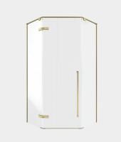 Timo Душевой угол TTSSP-100/17C-8, распаш 1000*1000*2000, проф мат золото, стекло проз 8 мм