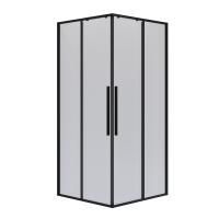 Душевое ограждение  Niagara Nova  NG-6824-34BLACK (100*100*195) квадрат, двери раздвижные