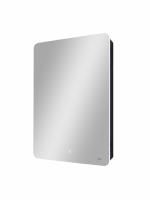 Зеркальный шкаф для ванной 56х85см Reflexion Black с регулируемой LED подсветкой RF2001BL черный
