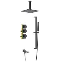 Встраиваемая душевая система с термостатом TIMO Selene SX-2239/03SM, черный