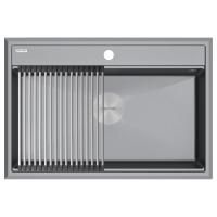 Мойка STEPIA 80, IT-GRANIT, PM117551-GRM , серый металлик, 750х510, Paulmark