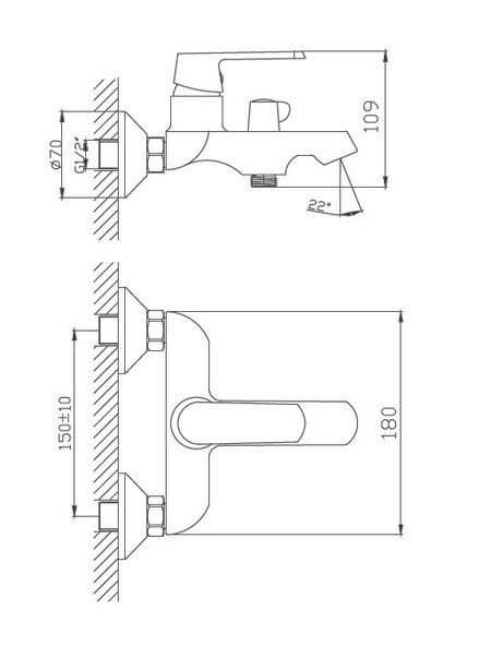 Смеситель для ванны Haiba HB60804