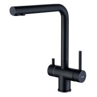 Смеситель для кухни с подключением фильтра FRAP F43899-36, черный