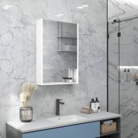 Зеркальный шкаф для ванной 50х80см белый Reflexion Box White с регулируемой LED подсветкой RF2420WH