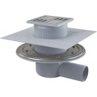 Сливной трап Alcaplast 105х105/50 подводка боковая решетка нерж APV1324
