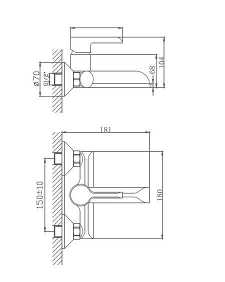 Смеситель для ванны Haiba HB60805-7