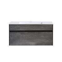 Тумба Vincea Chiara 1000 подвесная, 1 выкатной ящик soft-close, G.Stone с умывальником VCB-13100W из искусственного камня, цвет белый