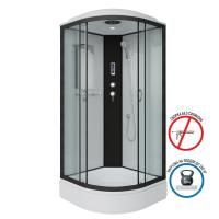 Душевая кабина Niagara Classic NG-6703-14 80х80х215, низкий поддон 26 см, стекло прозрачное, черные профиля