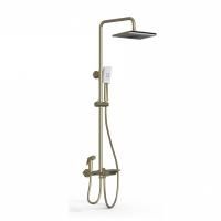 Душевая система с термостатом WONZON & WOGHAND, Брашированное золото (WW-B3310-BG)