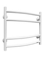 Полотенцесушитель водяной Fincopper FC 450х500 белый RAL 9016, 4 перекладины, нижнее подключение гайка/штуцер 1/2'х3/4' с чашками и эксентриками