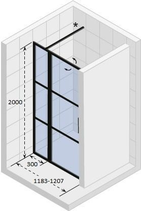 Душевая дверь Riho Grid GB104 120 GB1120000