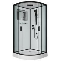 Душевая кабина Niagara Premium NG-6902-01 BLACK 100х100х210, низкий поддон 16 см, стекло тонированное