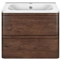 Тумба под раковину Vincea Vico 600 подвесная, 2 выкатных ящика soft close, R.Wood