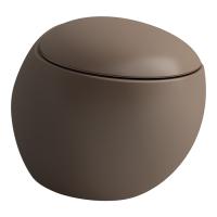 Подвесной унитаз Alessi One 39х58,5 см, цвет кофейный матовый, с покрытием LLC, безободковый, без сиденья 8.2097.1.188.000.1
