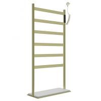 Полотенцесушитель электрический напольный WONZON & WOGHAND, Брашированное золото (WW-A406-BG)