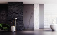 Душевая перегородка Veconi Korato KR-81BT, 1200x2000, черный матовый, стекло тонированнное