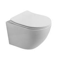 UNO 2.1 Унитаз подвесной безободковый с сиденьем дюропласт soft close BB7006CHR/SC